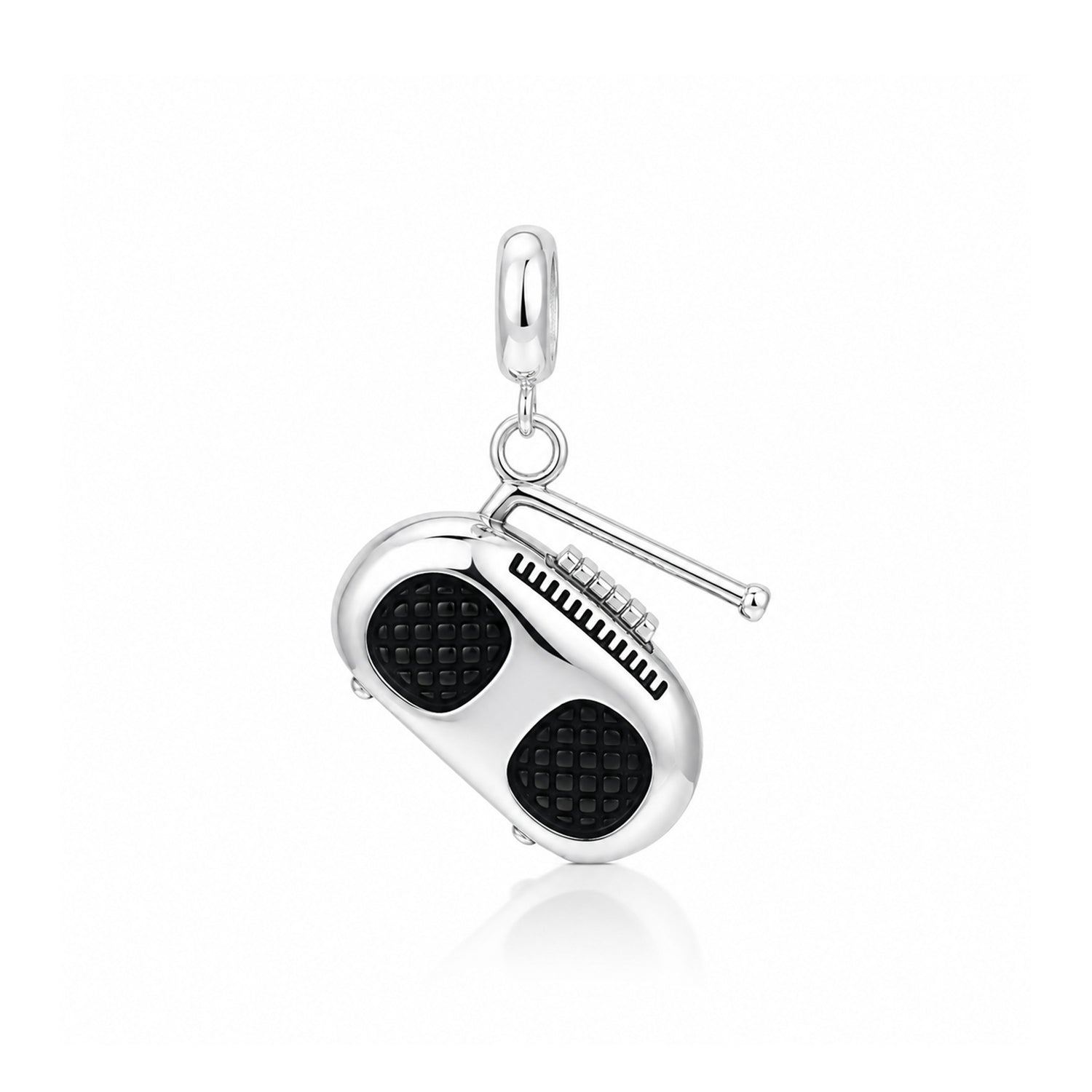 Silver Radio Boombox Kids Rakhi Pendant