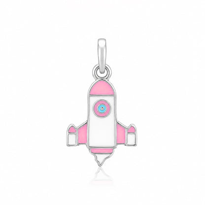 Silver Rocket Kids Rakhi Pendant