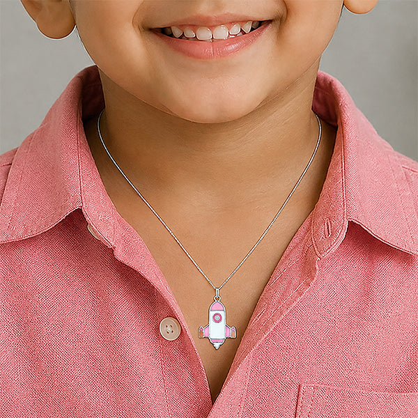 Silver RocketKids Rakhi Pendant
