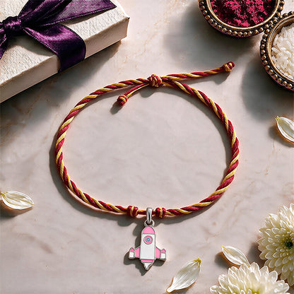 Silver Rocket Kids Rakhi Pendant