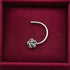 Silver Rose Corkscrew NosePin