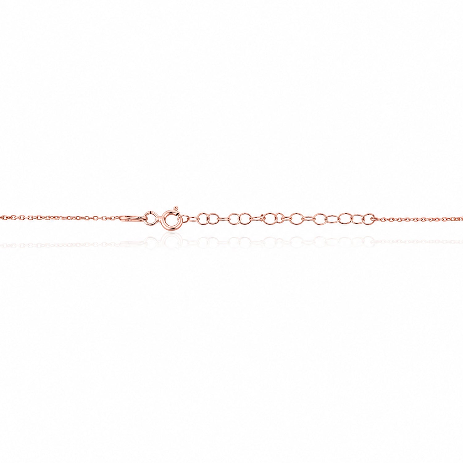Silver Rose Gold Engravable Rectangle Pendant Chain
