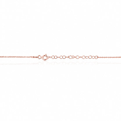 Silver Rose Gold Engravable Rectangle Pendant Chain