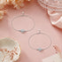 Silver Round Floral Crystal Anklets