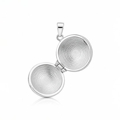 Silver Round Photo LocketRakhi Pendant