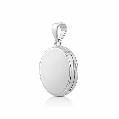 Silver Round Photo LocketRakhi Pendant