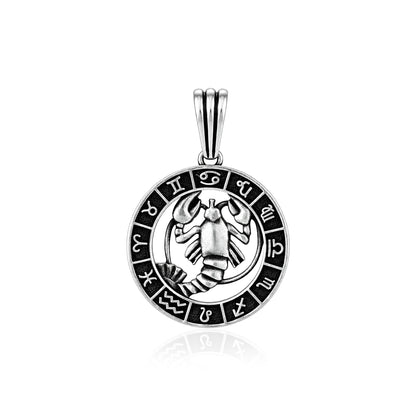Silver Scorpio Zodiac Pendant