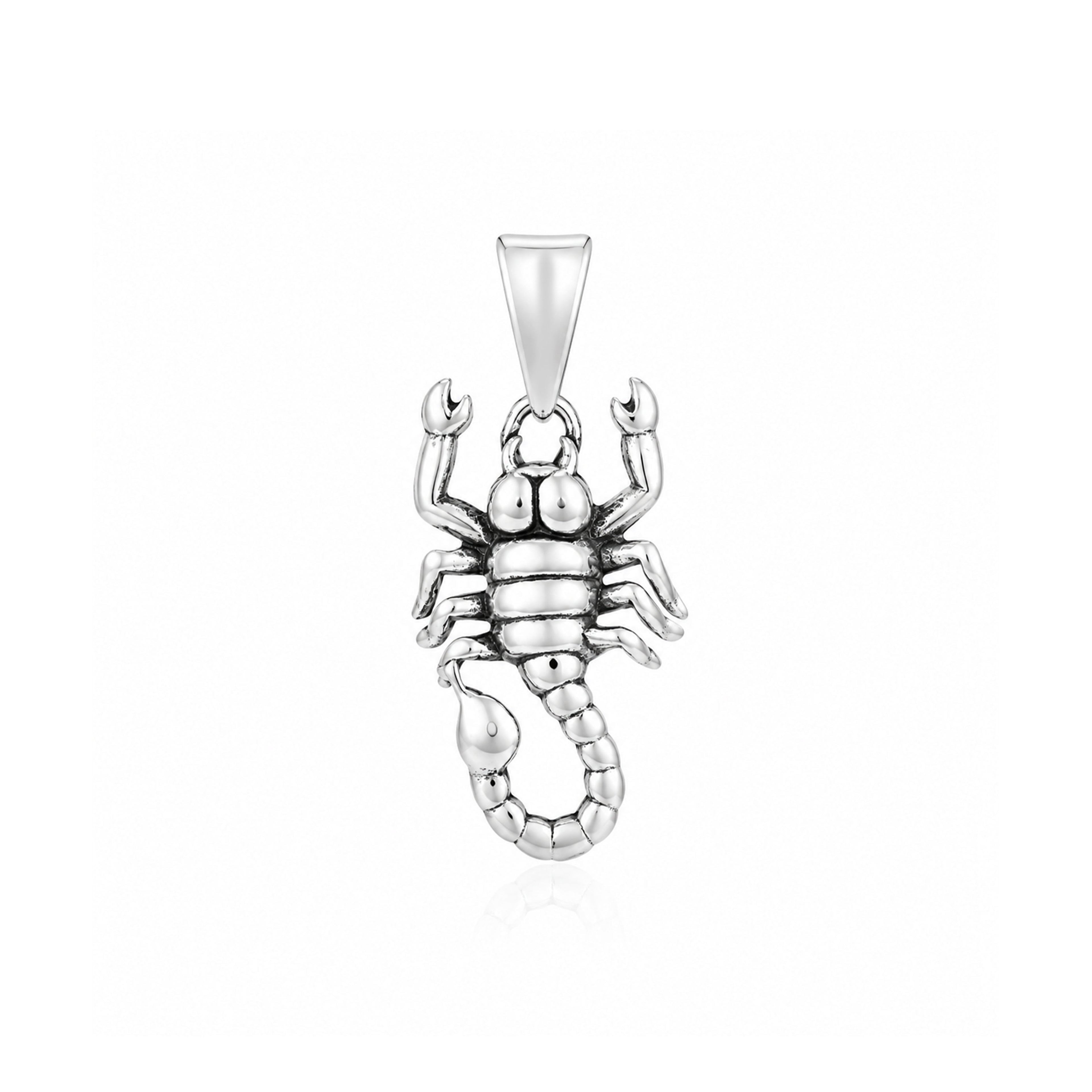 Silver Scorpion Zodiac Rakhi Pendant