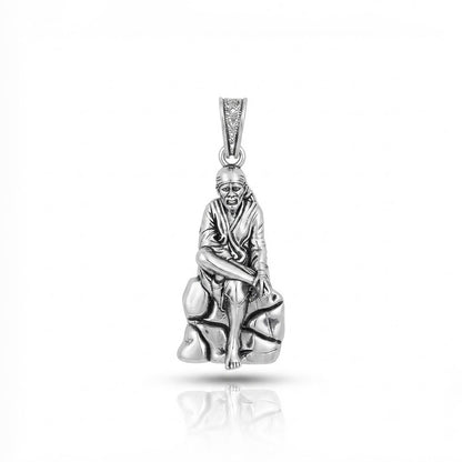 Silver Shirdi Sai Baba Devotional Pendant