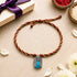Silver Turquoise Eagle Wing Rakhi Pendant