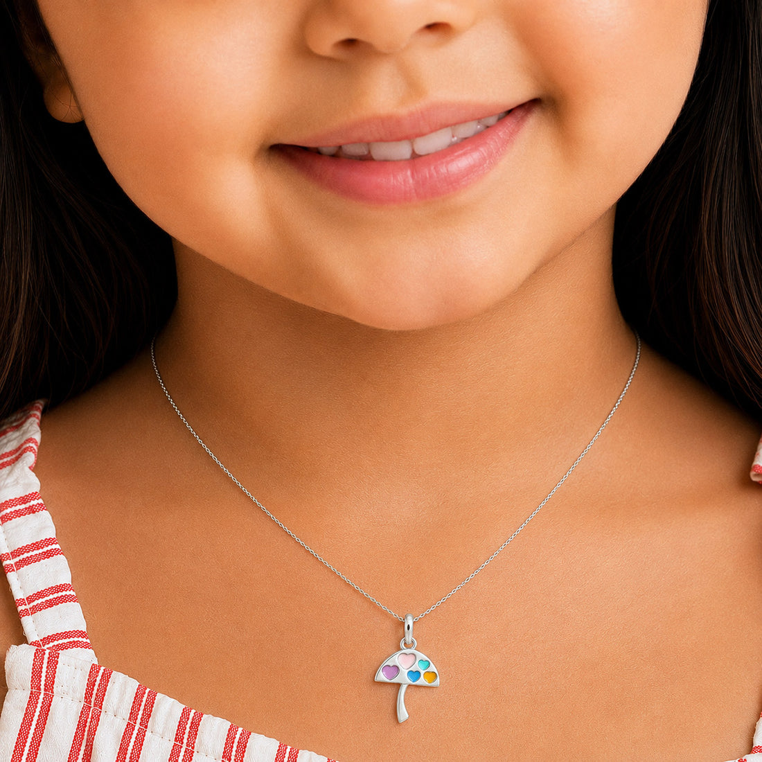 Silver Umbrella Kids Pendant