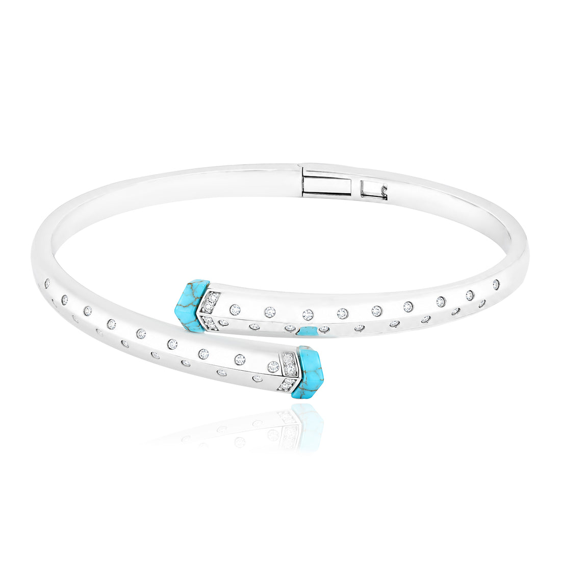 Sky Blue Accent 925 Sterling Silver Kada for Women
