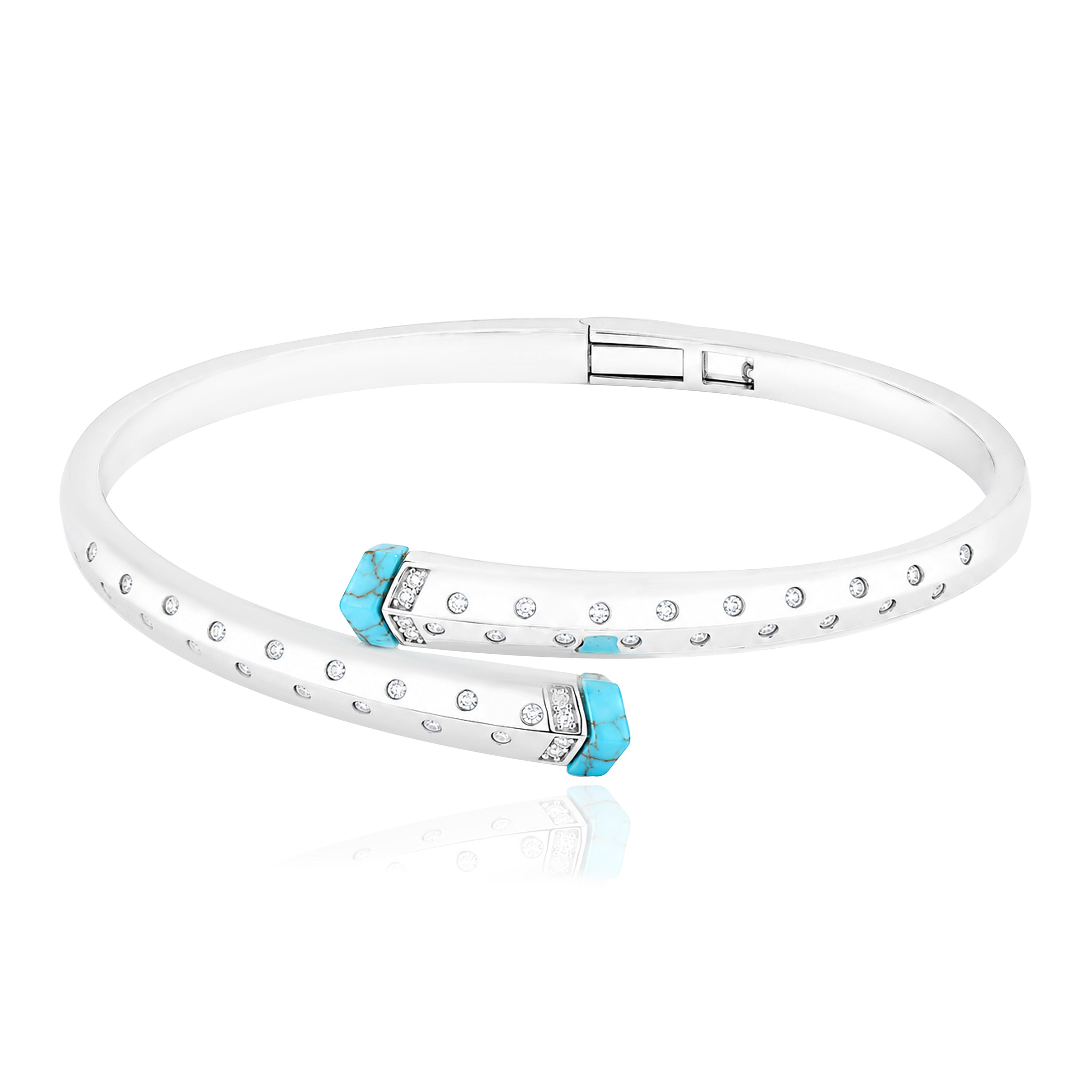 Sky Blue Accent 925 Sterling Silver Kada for Women