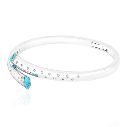 Sky Blue Accent 925 Sterling Silver Kada for Women