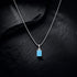 Sky Blue Turquoise 925 Sterling Silver Chain Pendant for Women