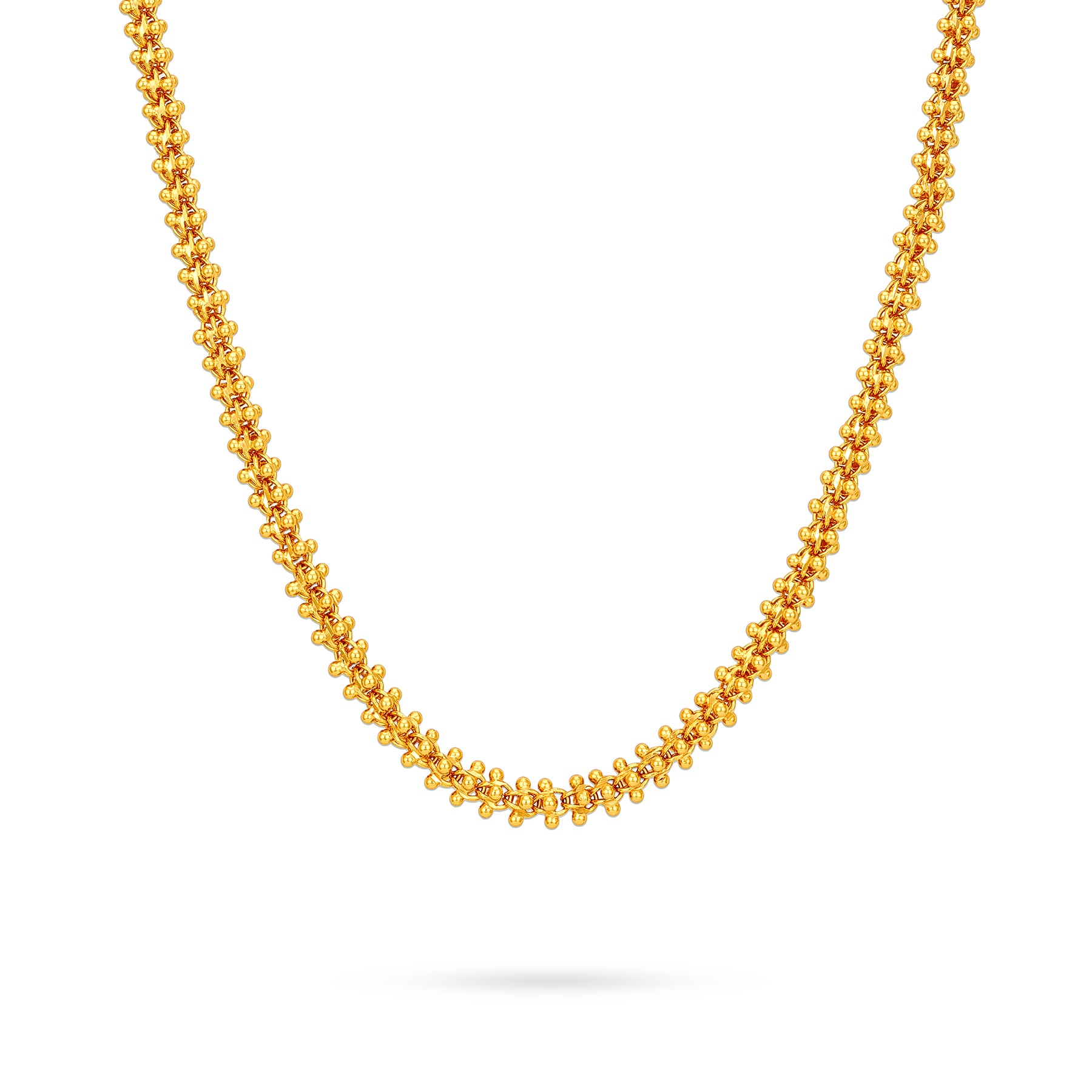 Sleek 925 Sterling Silver Continuous Popcorn Chain for Women