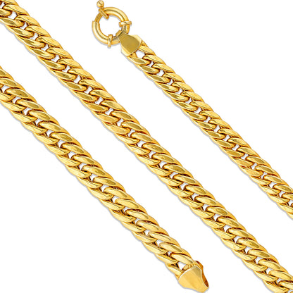 Sleek Heavy Link Golden 925 Sterling Silver Bracelet for Men