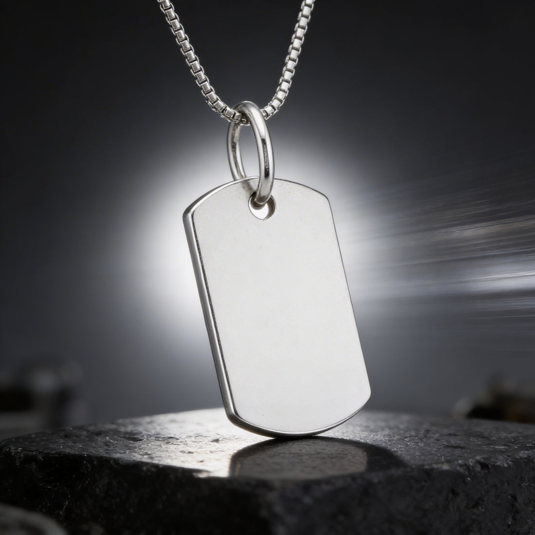 Sleek Polished 925 Sterling Silver Engraving Pendant for women