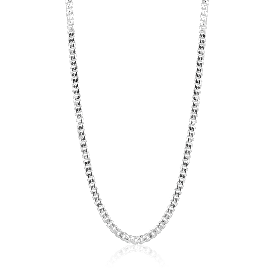 Sleek Flat 925 Sterling Silver Chain