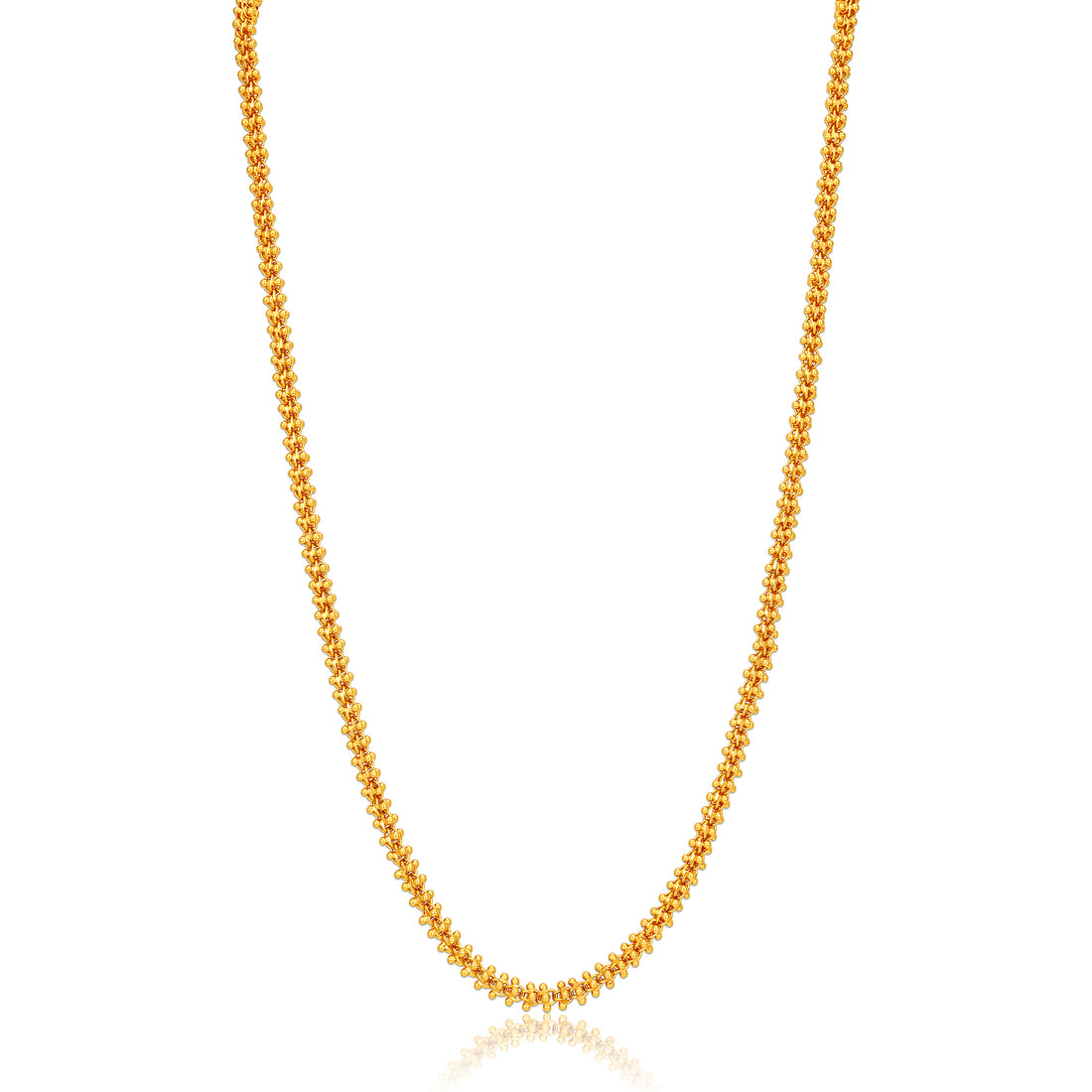 Sleek 925 Sterling Silver Continuous Popcorn Chain for Women