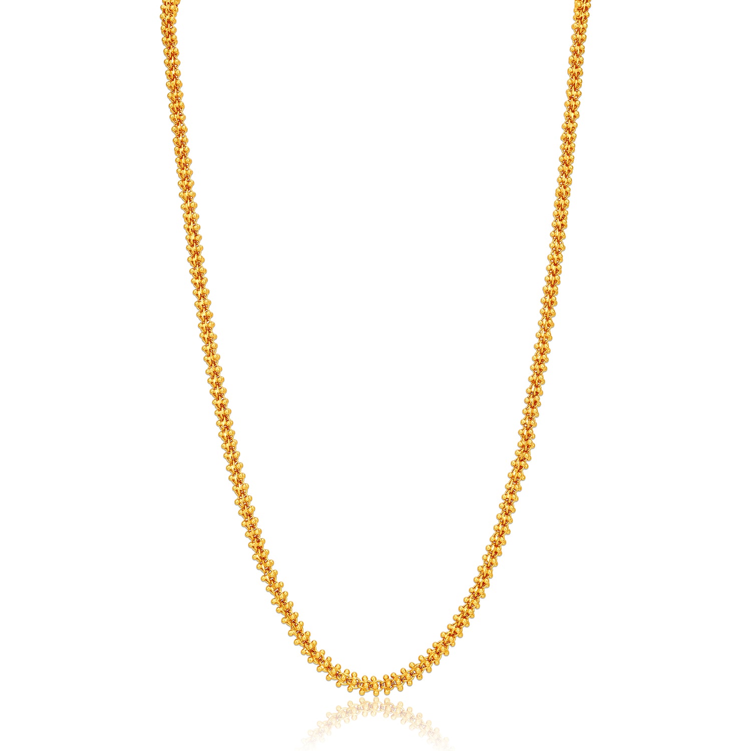 Sleek 925 Sterling Silver Continuous Popcorn Chain for Women