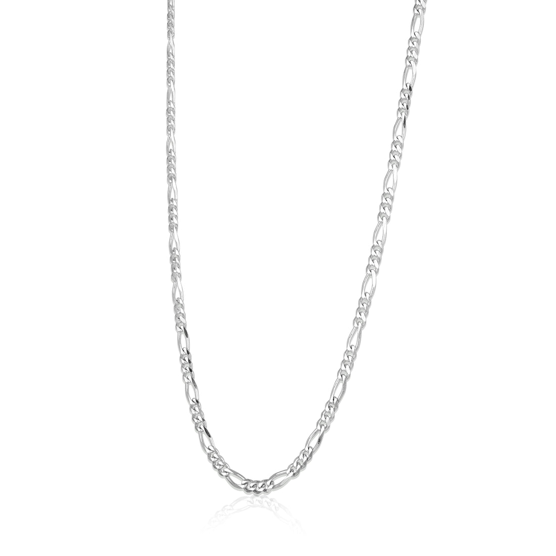 Sleek Alternating 925 Sterling Silver Chain