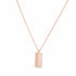 Sleek Engravable Rectangle 925 Sterling Silver Necklace for Women