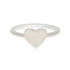 Sleek Heart Rhodium Plated Minimalist Ring