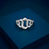 Sleek Modern Chain Link Glamour 925 Sterling Silver Ring for women