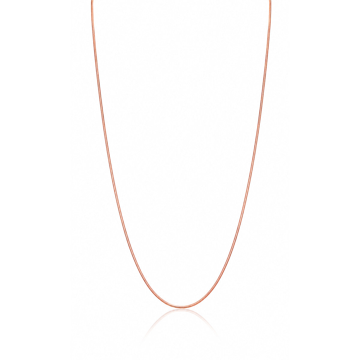 Sleek Rose Gold Snake Sterling Silver Chain