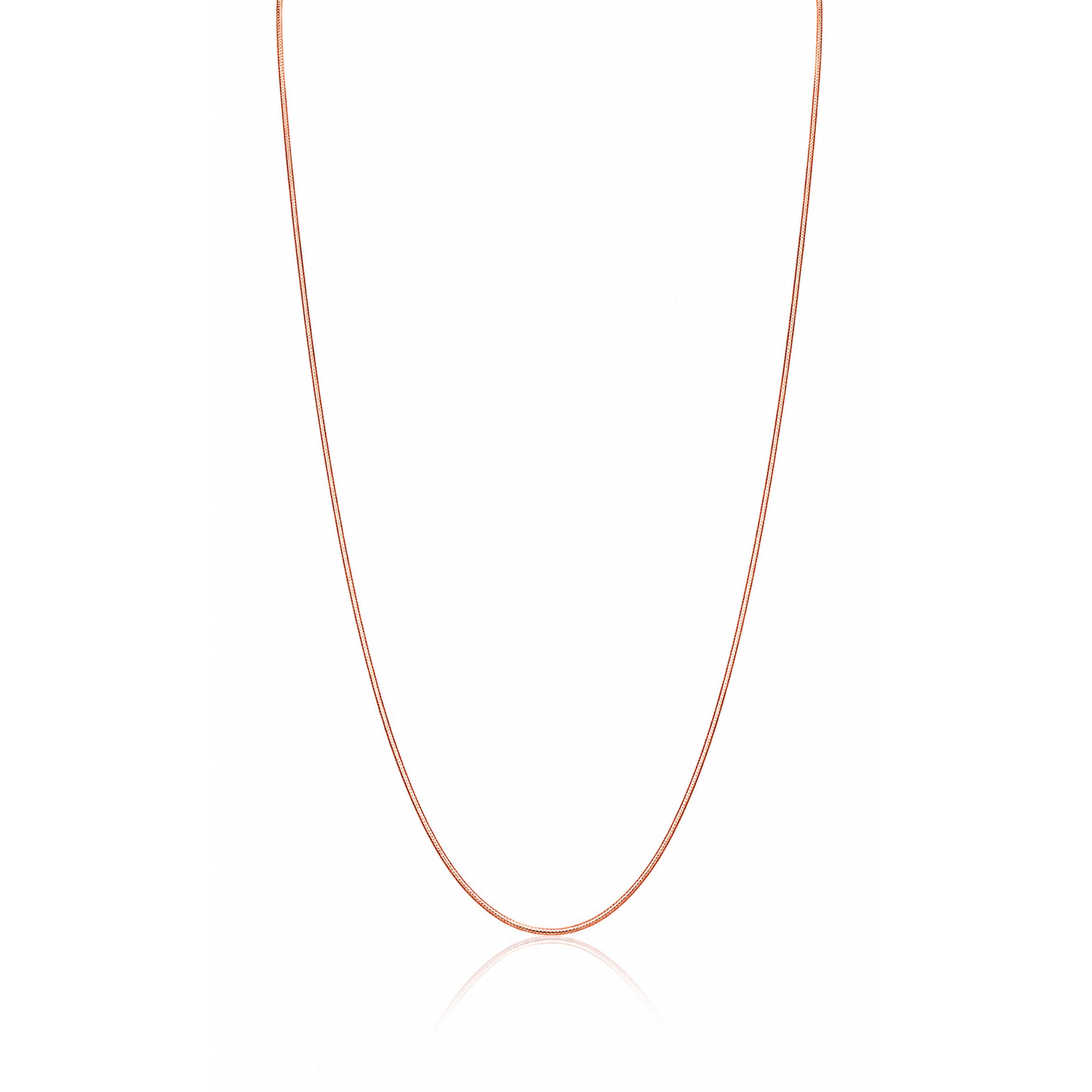 Sleek Rose Gold Snake Sterling Silver Chain