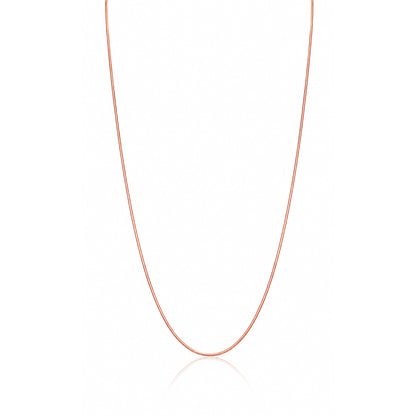 Sleek Rose Gold Snake Sterling Silver Chain