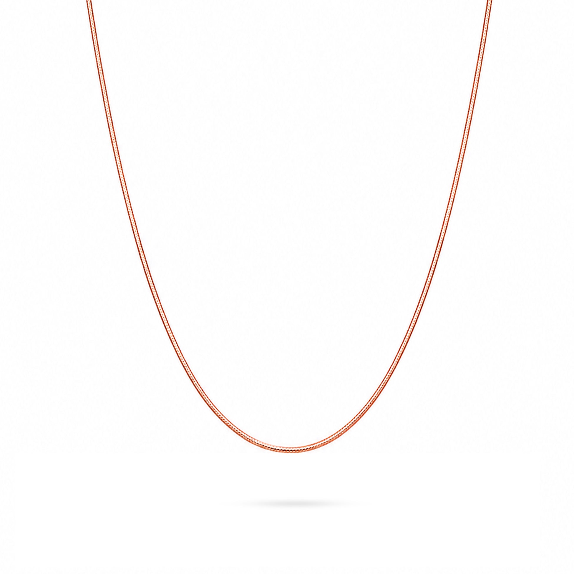 Sleek Rose Gold Snake Sterling Silver Chain