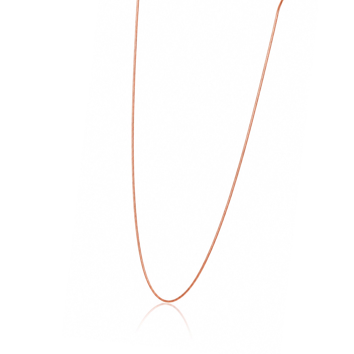 Sleek Rose Gold Snake Sterling Silver Chain