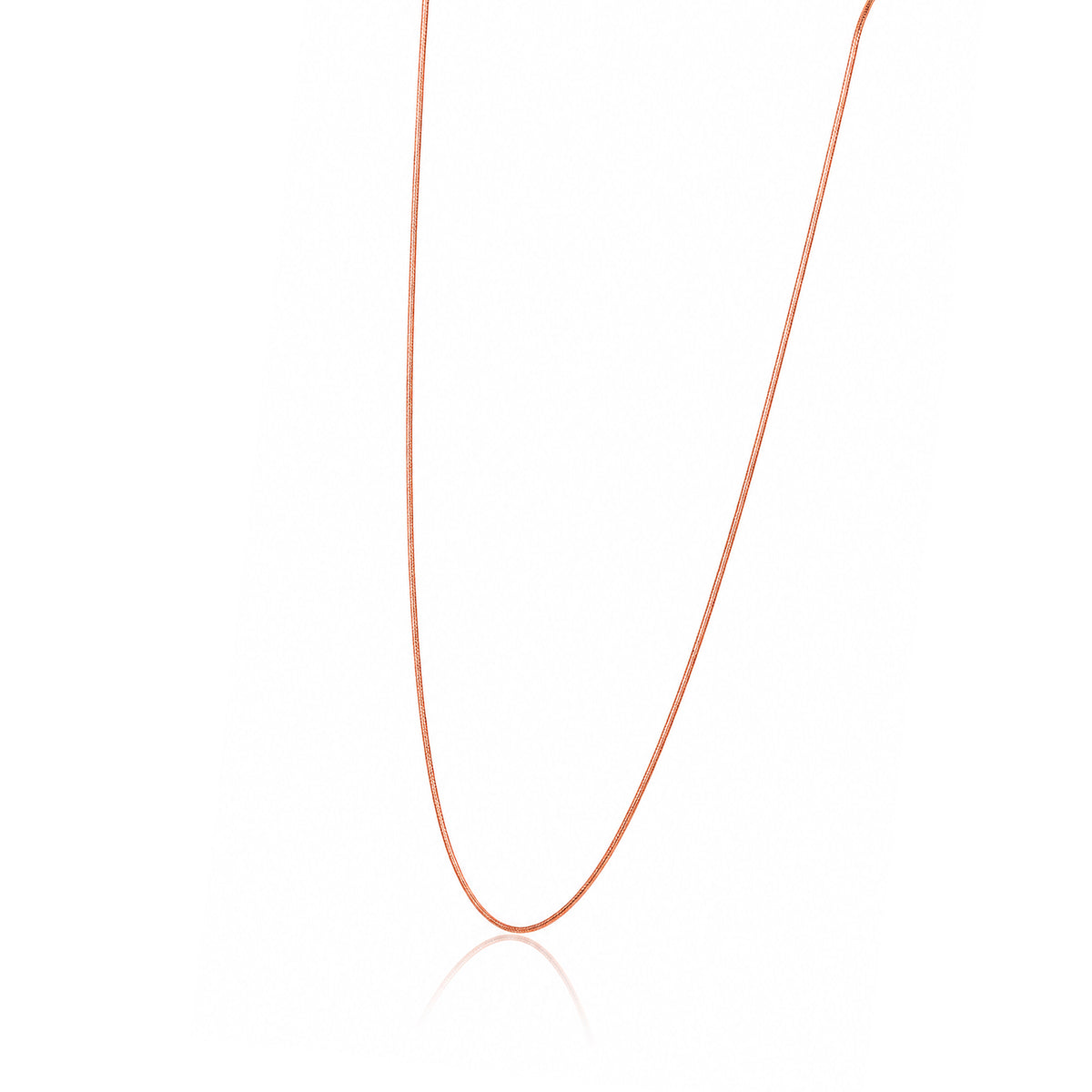 Sleek Rose Gold Snake Sterling Silver Chain