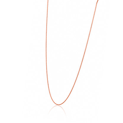 Sleek Rose Gold Snake Sterling Silver Chain