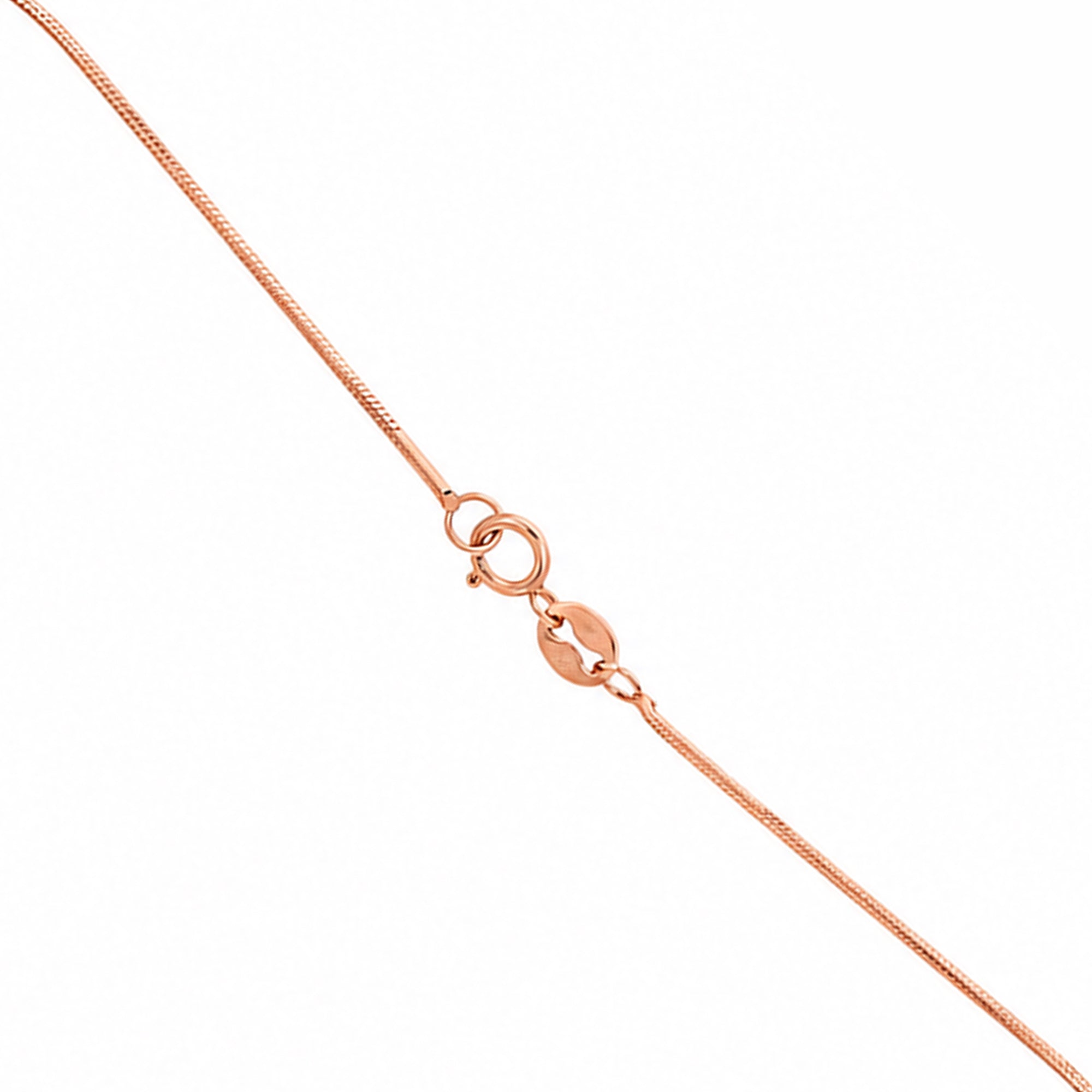 Sleek Rose Gold Snake Sterling Silver Chain