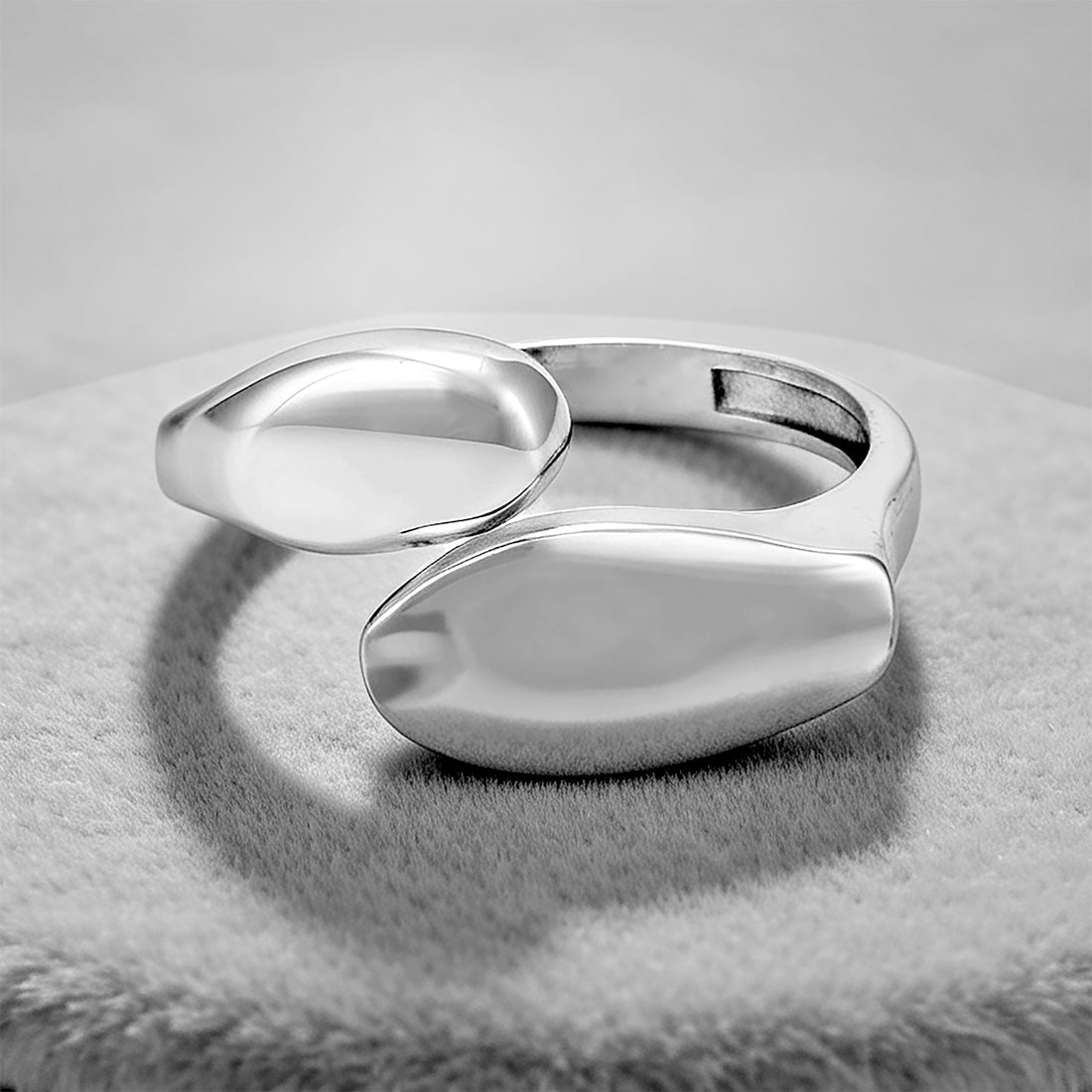 Sleek Twin Oval 925 Sterling Silver Ring
