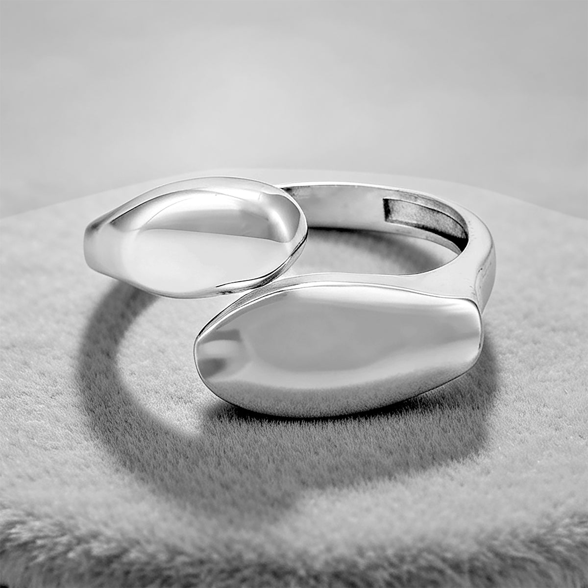 Sleek Twin Oval 925 Sterling Silver Ring