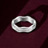 Sleek Wavy Texture 925 Sterling Silver Ring
