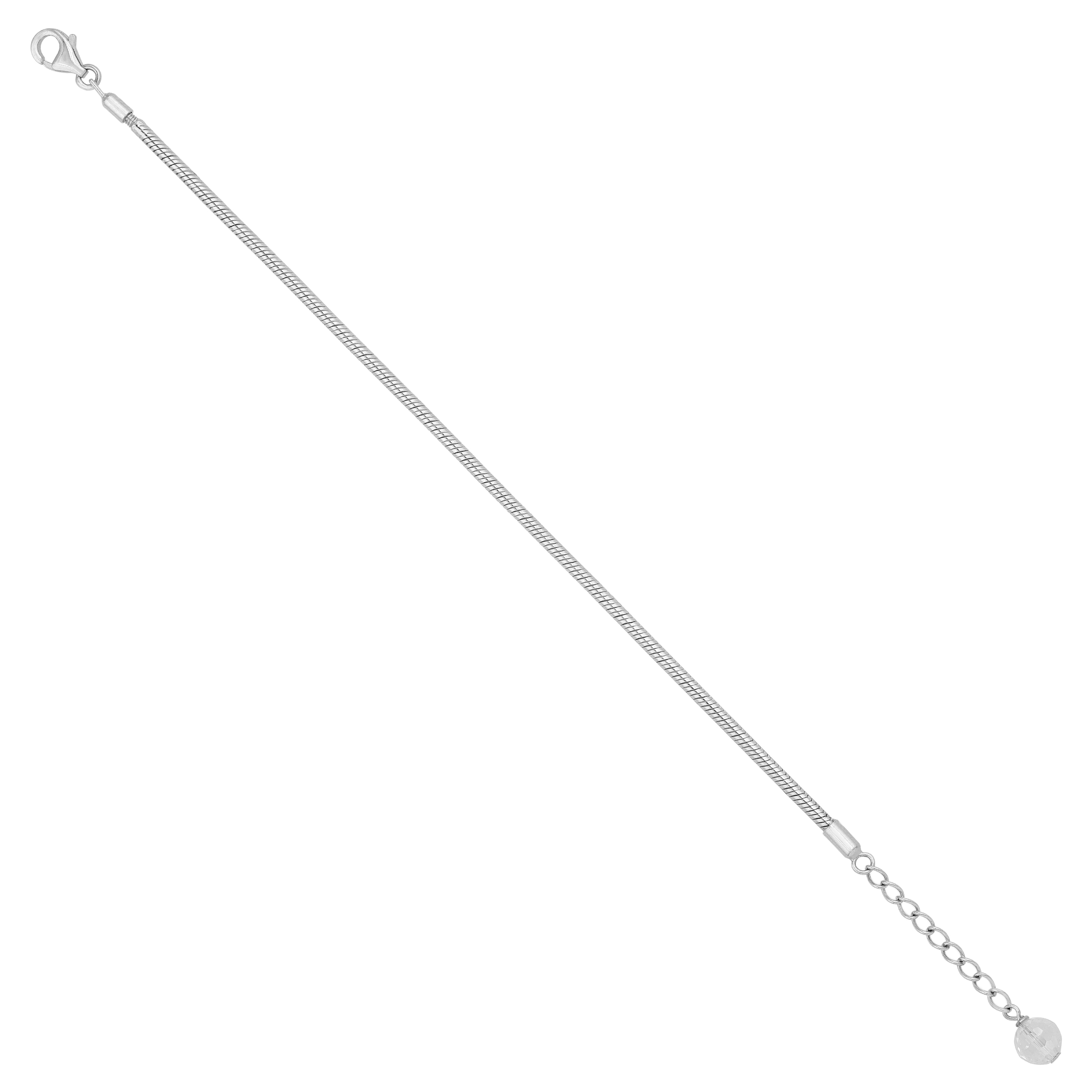 Smooth Snake 925 Sterling Silver Bracelet for Men