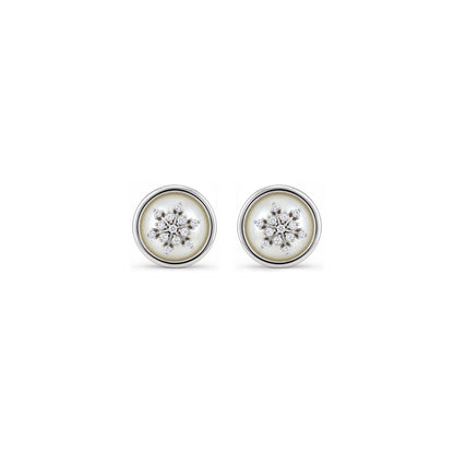 Snowflake Pearl Sterling Silver Earring