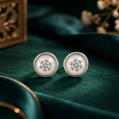 Snowflake Pearl Sterling Silver Earring
