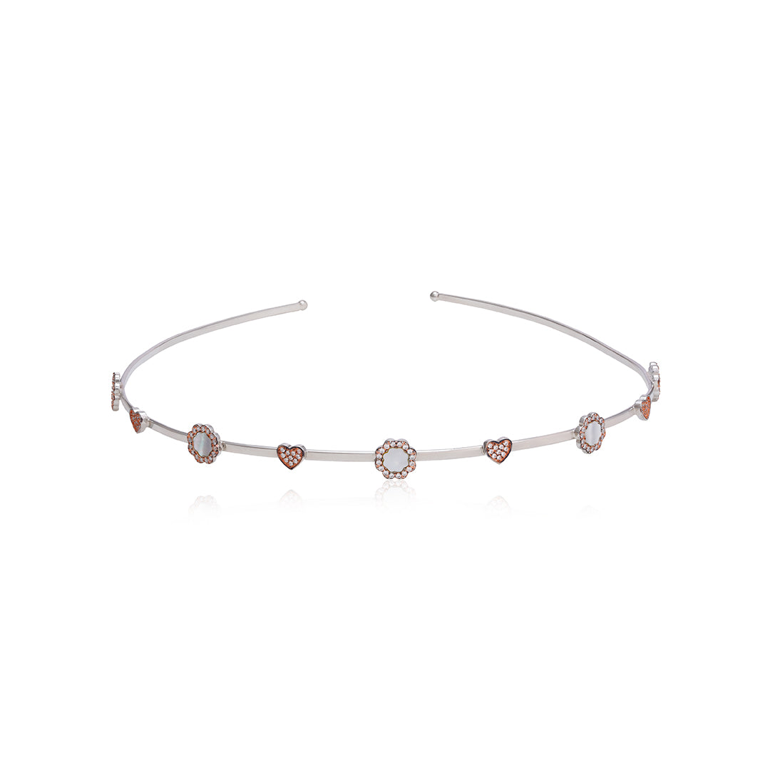  Soft Blooms Sterling Silver Hair Band