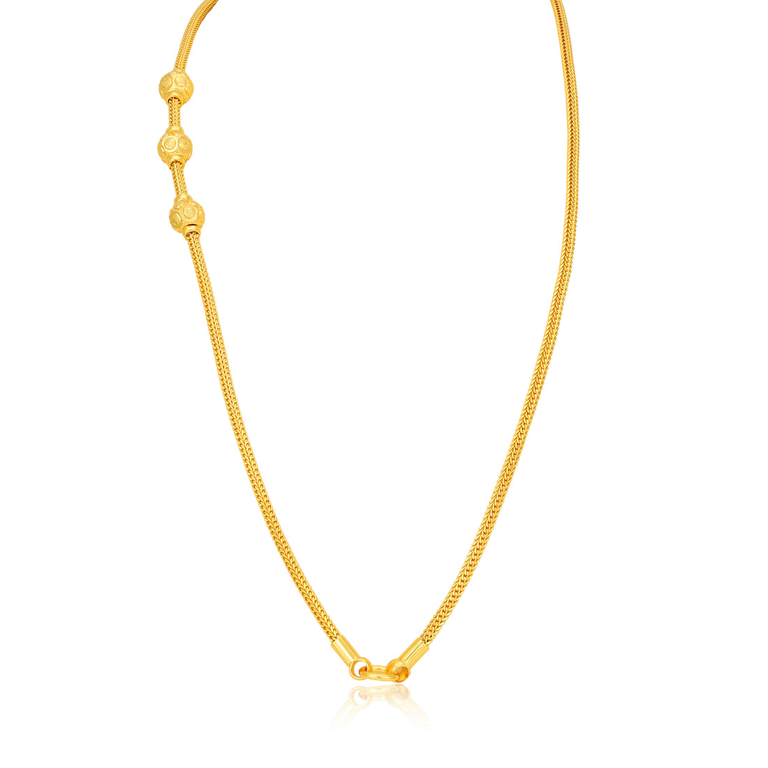 South Indian Mugappu Ball 925 Sterling Silver Thali Chain for Women