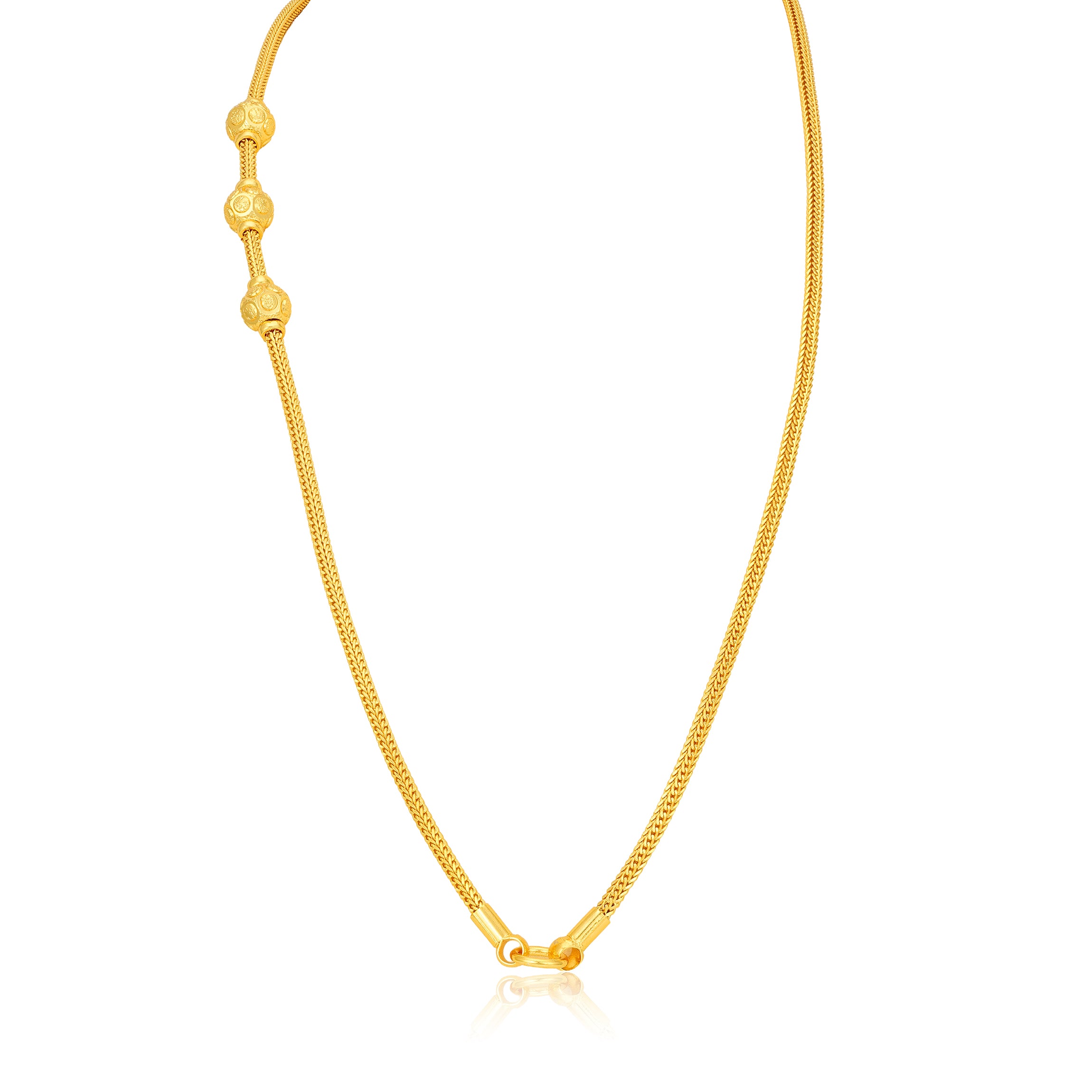 South Indian Mugappu Ball 925 Sterling Silver Thali Chain for Women