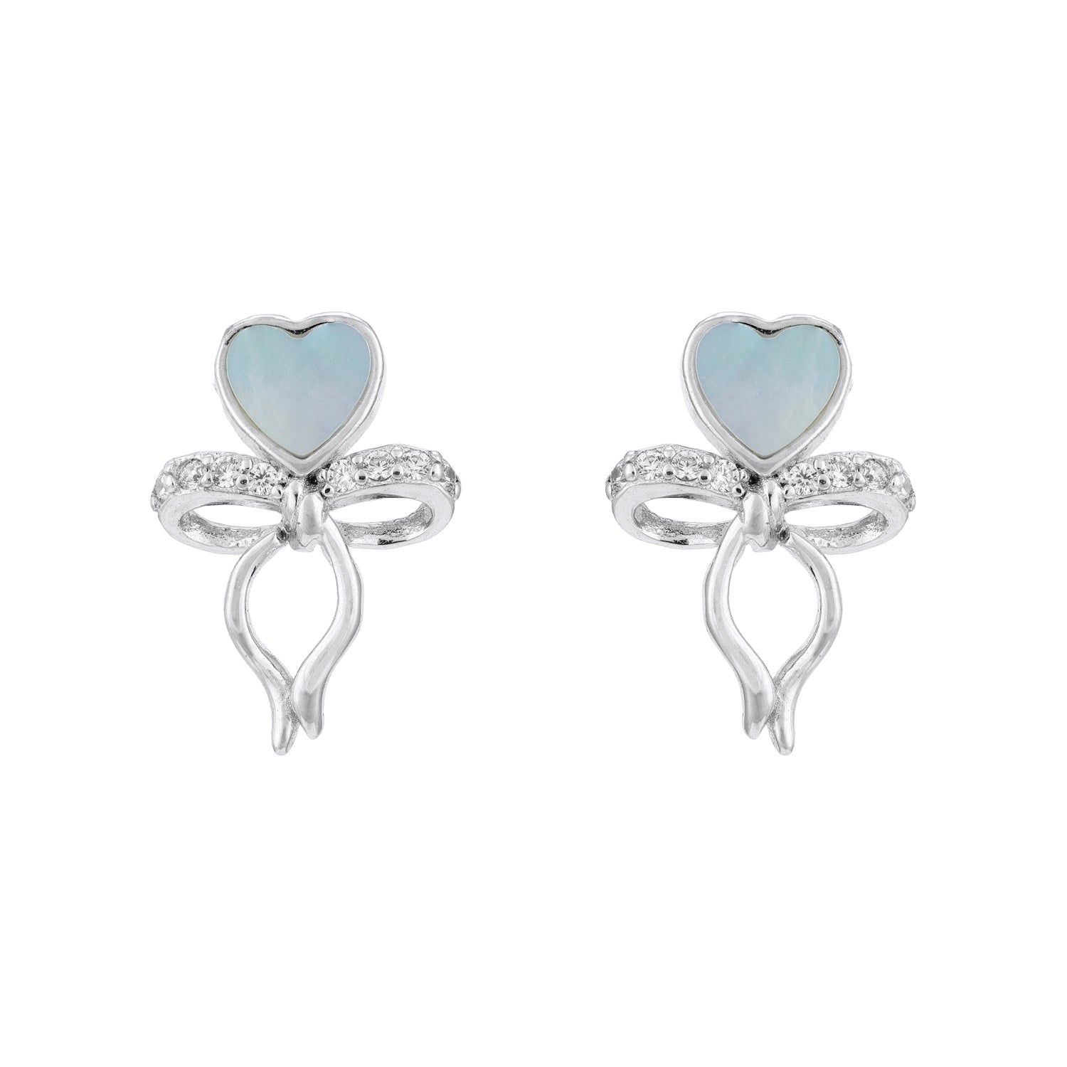 Spark Heart Shine 925 Sterling Silver Earrings for Women