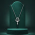Sparkling Floral 925 Sterling Silver Swirl Drop Pendant