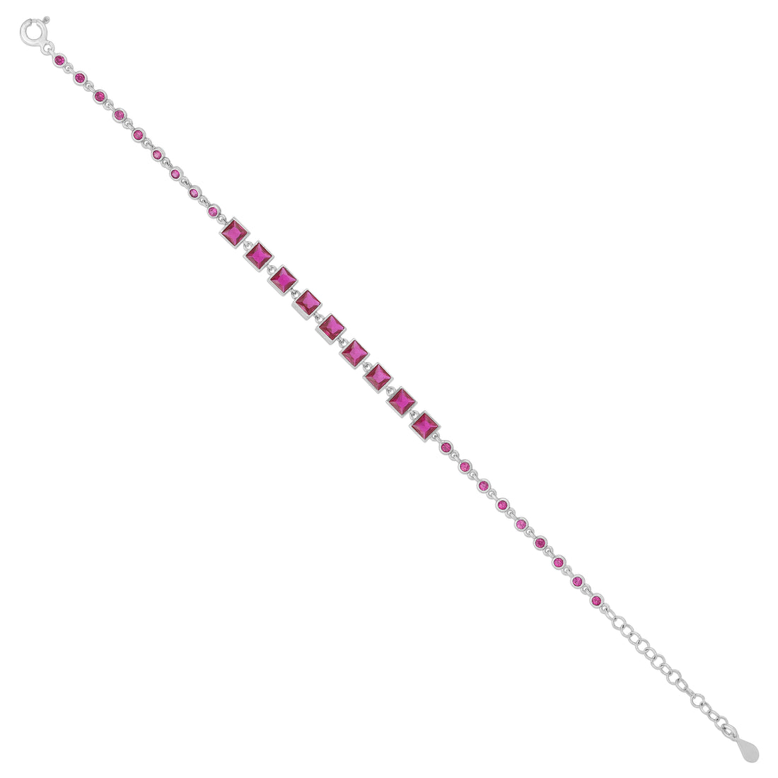Sparkling Pink Grace 925 Sterling Silver Bracelet for Women