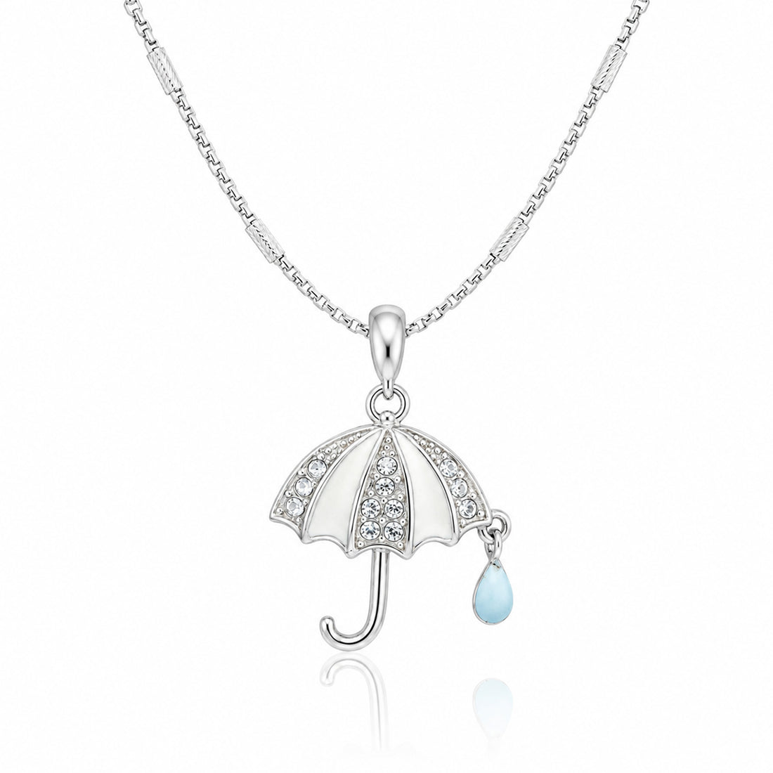 Sparkling Umbrella 925 Sterling Silver Charm Pendant
